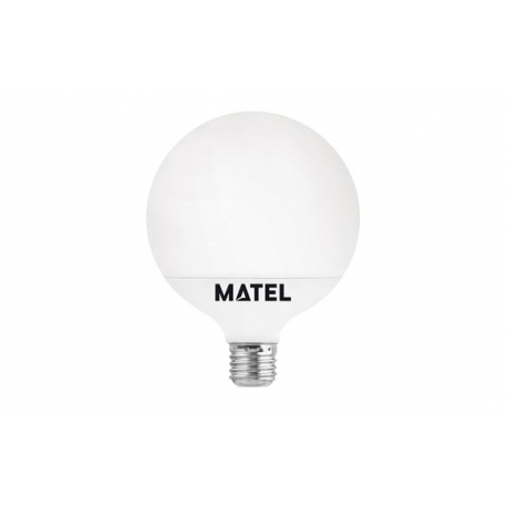 Bombilla led globo e-27 g95 15w luz fria matel