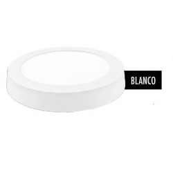 Downlight led superficie redondo matel 24 w luz fria blanco 31cm