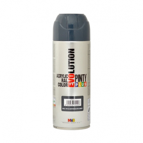 Pintura spray acrilica pintyplus gris antracita brillo 520 cc