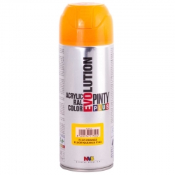 Pintura spray acrilica pintyplus naranja fluorescente 520 cc