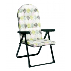 Silla tumbona alco acero hojas