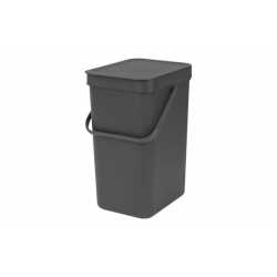 Cubo de reciclaje brabantia sort and go gris 12 l