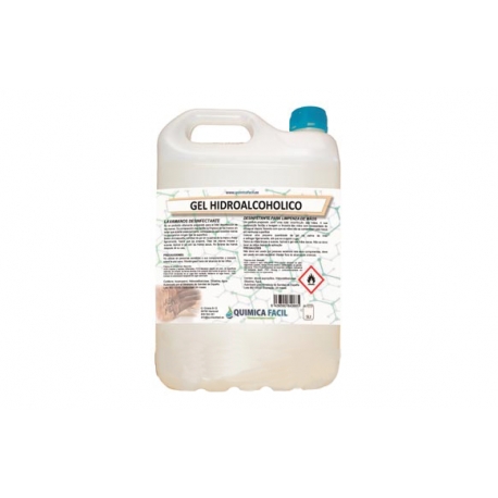 Gel hidroalcoholico quimica facil higienizante 5 l