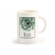 Taza mug porcelana new bone china hojas