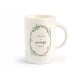 Taza mug porcelana new bone china hojas