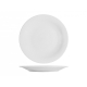 Plato llano porcelana h&h grabado blanco