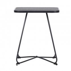 Mesa schou acero cuadrada negro 58 x 58 cm