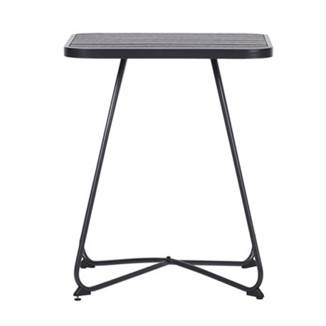 Mesa schou acero cuadrada negro 58 x 58 cm