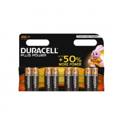 Pila duracell aaa lr03 plus power 8 unidades