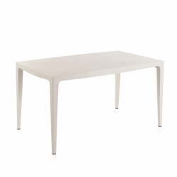 Mesa resina shaf master blanco 140 x 80 cm