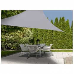 Toldo sombra poliester triangular gris 3,6 metros