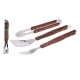 Set accesorios barbacoa non inox mango madera