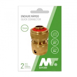 Conector enlace rapido mt laton con stop 19 mm