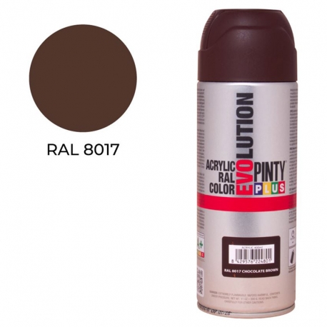 Pintura spray pintyplus evolution acrilica 520 cc ral 8017 marron