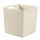 Cesta cuadrada jute curver 17l blanco roto 