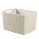 Cesta rectangular jute curver 20l blanco roto 