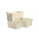 Cesta rectangular jute curver 20l blanco roto 