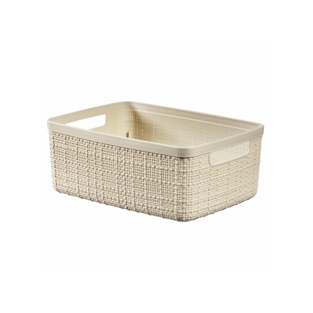 Cesta rectangular jute curver 5l blanco roto 