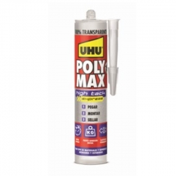 Adhesivo montaje sellador uhu poly max express high tack cristal