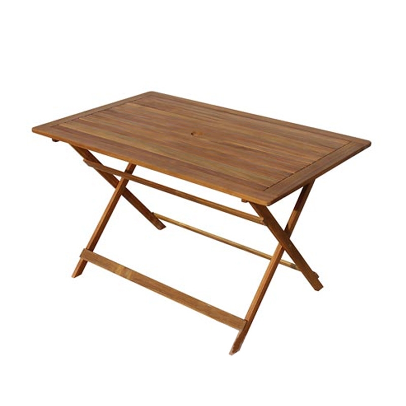 ⇒ Mesa plegable rectangular 125 x 80 cm madera tropical acacia