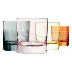 Vaso luminarc illumination 4 unidades colores