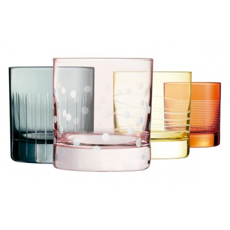 Vaso luminarc illumination 4 unidades colores