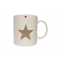 Taza mug porcelana aramis estrella taupe