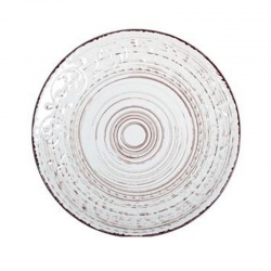 Plato llano gres h&h courtyard blanco 27,5cm