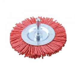 Cepillo disco nilon abraslon rojo espiga 6 mm Ø 75