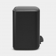 Cubo brabantia bo pedal negro mate 11+23 l