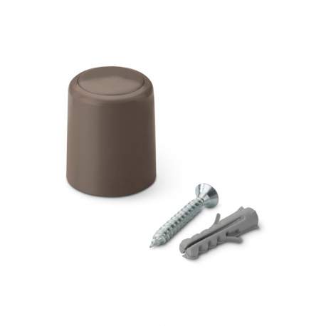 Tope puerta con tornillo inofix marron