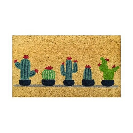 Felpudo coco estampado cactus 40x70 cm