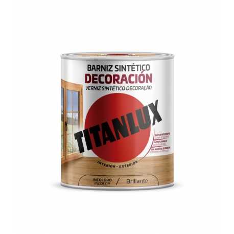 Barniz tinte brillo titan para madera 250 ml nogal