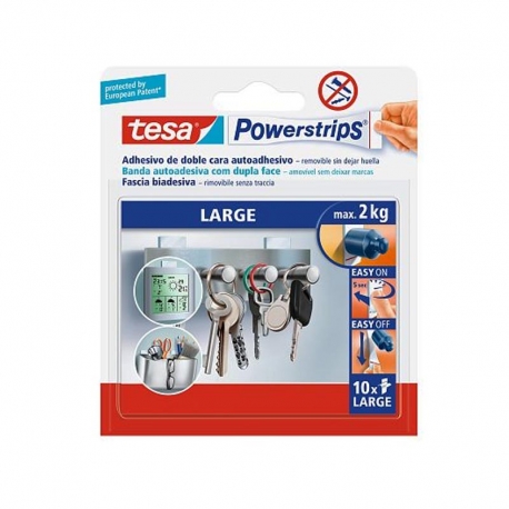 Tira powerstrips tesa grande blanca