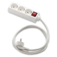 Base multiple eco con interruptor famatel blanco 3 tomas 3m