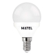 Bombilla led esferica e-14 5w 450 lumenes matel luz calida