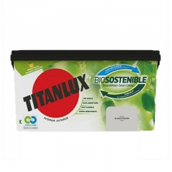 Pintura plastica titanlux biosostenible 4l blanco piedra