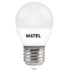 Bombilla led esferica e-27 6w 550 lumenes matel luz calida