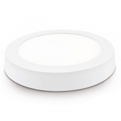 Downlight led superficie matel redondo blanco 18w luz fria