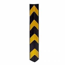 Protector de estacionamiento de 2 columnas para esquinas de garaje, color  negro/amarillo