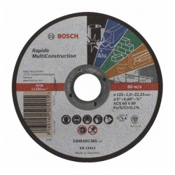 Disco de corte recto bosch rapido multi construction 125mm