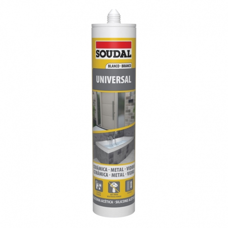 Silicona soudal universal blanca 280 ml