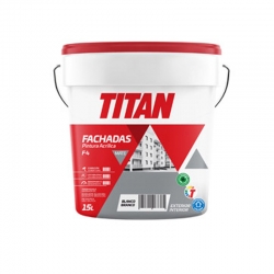 Pintura acrilica titan f4 fachada mate blanco 15l