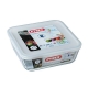 Taper vidrio cuadrado pyrex cook and freeze 16x16x7cm