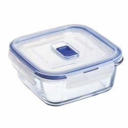 Taper de vidrio cuadrado luminarc pure box active 13x13x6cm
