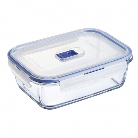 Taper de vidrio rectangular luminarc pure box active 122 cl 19x13x7cm