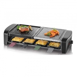 Raclette grill mixta severin party grill 8 personas negro