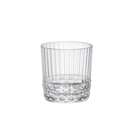 Vaso vidrio grabado america 38 cl bajo