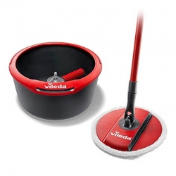 Cubo de fregar vileda spin and clean con fregona rojo