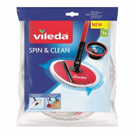 ⇒ Recambio fregona vileda spin and clean blanco ▷ Precio. ▷ Comprar con los  Mejores Precios. Ofertas online